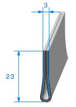 Protection Bord De Tôle Caoutchouc Pvc Translucide 1.967.000 - Bord De Tole - Protection Bord De Tole Caoutchouc - Profils Joints Caoutchouc - Joint En U – ECKO TECH