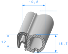 Profil 1676000 - Pince PVC Arm avec Bulbe EPDM Cellulaire - Rlu 50 m