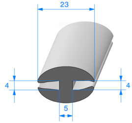 Joint de Fenêtre Noir - 4 x 4 mm - Rouleau de 25 mètres