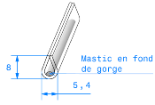 Joint en U Transparent - Tôle 1 à 2 mm - Rouleau de 25 mètres