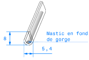 Profil 1967000 - PVC "U" transparent  - Rlu 25m