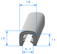 Profil 1538000 - Pince EPDM Armé 70sh - Rlu 50m