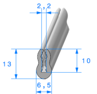 Joint en U Gris - Tôle 2,2 mm - Rouleau de 50 mètres