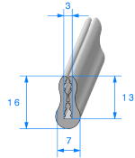 Joint en U Gris - Tôle 3 mm - Rouleau de 50 mètres