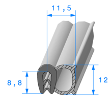 Joint Étanchéité avec Bourrelet mousse - Tôle 1,5 à 2,5 mm - Rouleau de 100 mètres