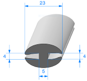 Joint de Fenêtre Noir - 4 x 4 mm - Rouleau de 25 mètres