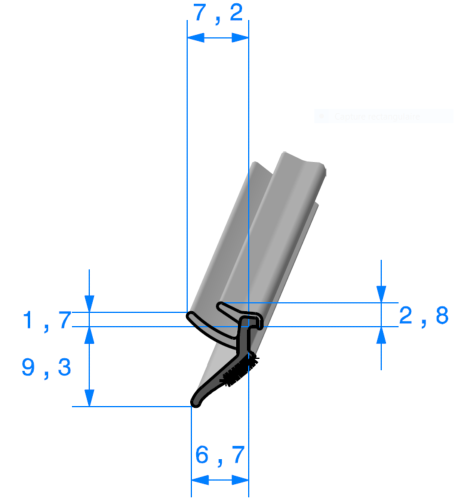 Joint de Fenêtre Noir - jeu 3 à 5 mm - Rouleau de 200 mètres