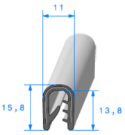 Profil 1685000 - Pince PVC Armé Noir - Rlu 50m