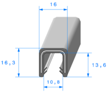 Profil 1537000 - Pince EPDM Armé 70sh - Rlu 50m