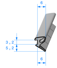 Joint de Fenêtre Gris - 3 à 5 mm - Rouleau de 100 mètres