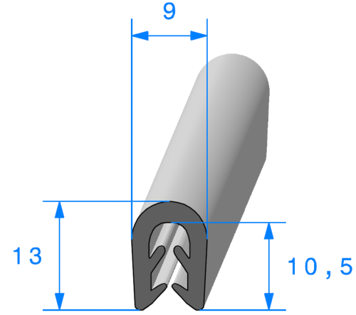 Bord de Tôle Noir - Tôle 1 à 3 mm - Rouleau de 100 mètres