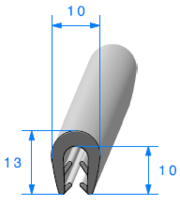 Bord de Tôle Noir - Tôle 2,5 à 3,5 mm - Rouleau de 50 mètres