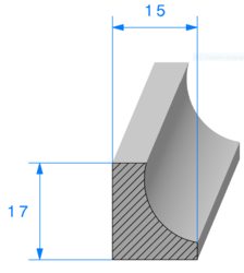 Profil 1040000 - EPDM Cellulaire - Rlu 25m