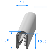 Profil 1685000 - Pince PVC Armé Noir - Rlu 50m