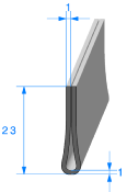 Joint en U Noir - Tôle 3 mm - Rouleau de 25 mètres