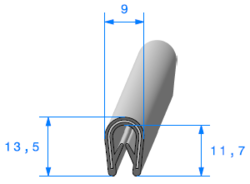 Profil 1380000 - Pince PVC Armé Blanc - Rlu 50 m