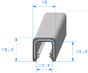 Profil 1537000 - Pince EPDM Armé 70sh - Rlu 50m