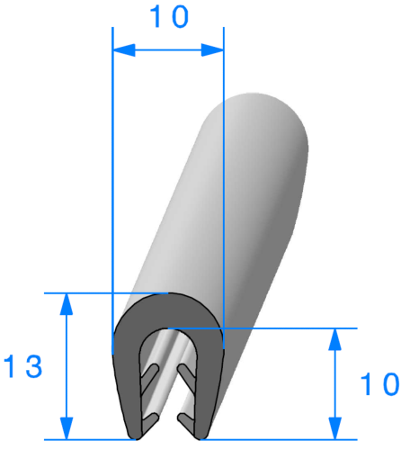 Bord de Tôle Noir - Tôle 2,5 à 3,5 mm - Rouleau de 50 mètres