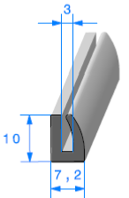 Profil U standard - Spécialiste du caoutchouc - Labbé CCM