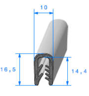 Profil 1809000 - Pince PVC Arm Noir - Rlu 50m 