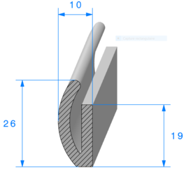 Profil 1041000 - EPDM Cellulaire - Rlu 25m