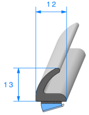 1PCS 5M AUTOCOLLANT Silicone Étanchéité Lèvre for Verre Plaque