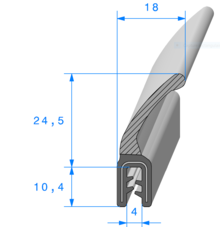 Joint tanchit Arm avec Lvre mousse - Tle 0,8  1,5 mm - Rouleau de 30 mtres