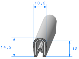 Profil 1920000 - Pince PVC noir + armature POM - Rlu 50m