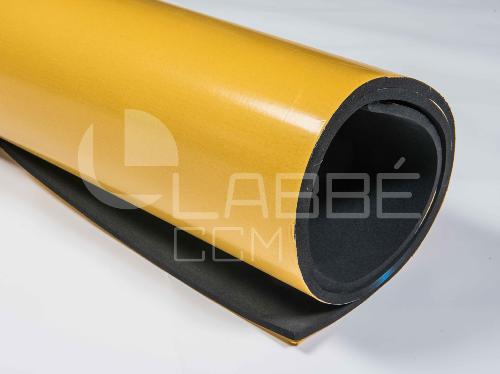 Plaque EPDM Cellulaire Adh.1face - 362 - ép 4mm - 2mx1m