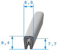 Profil 1781000 - Pince PVC Armé Blanc - Rl 50 m