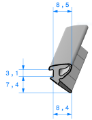 Joint de Fenêtre Noir - jeu 5 à 7 mm - Rouleau de 100 mètres