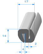 Joint de Fenêtre Noir - 4 x 2 mm - Rouleau de 30 mètres