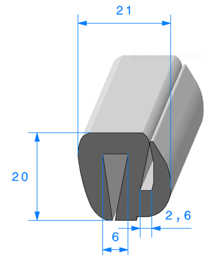 Joint de Fenêtre Noir - 6 x 2,5 mm - Rouleau de 30 mètres