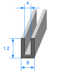 Profil U standard - Spécialiste du caoutchouc - Labbé CCM