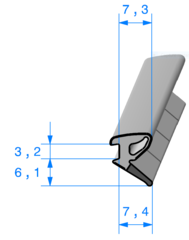 Joint de Fenêtre Gris - jeu 4 à 6 mm - Rouleau de 100 mètres