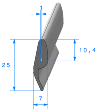 Joint en U Noir - Tôle 1 mm - Rouleau de 25 mètres