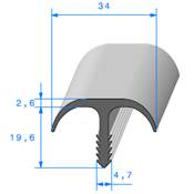 Profil 1227000 - EPDM noir 80 sh - Rlu 15m