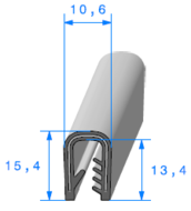 Profil 1410000 - Pince PVC Arm Noir - Rlu 50m
